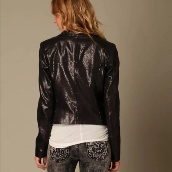 Free People black sequin jacket - Picture 2 of 7